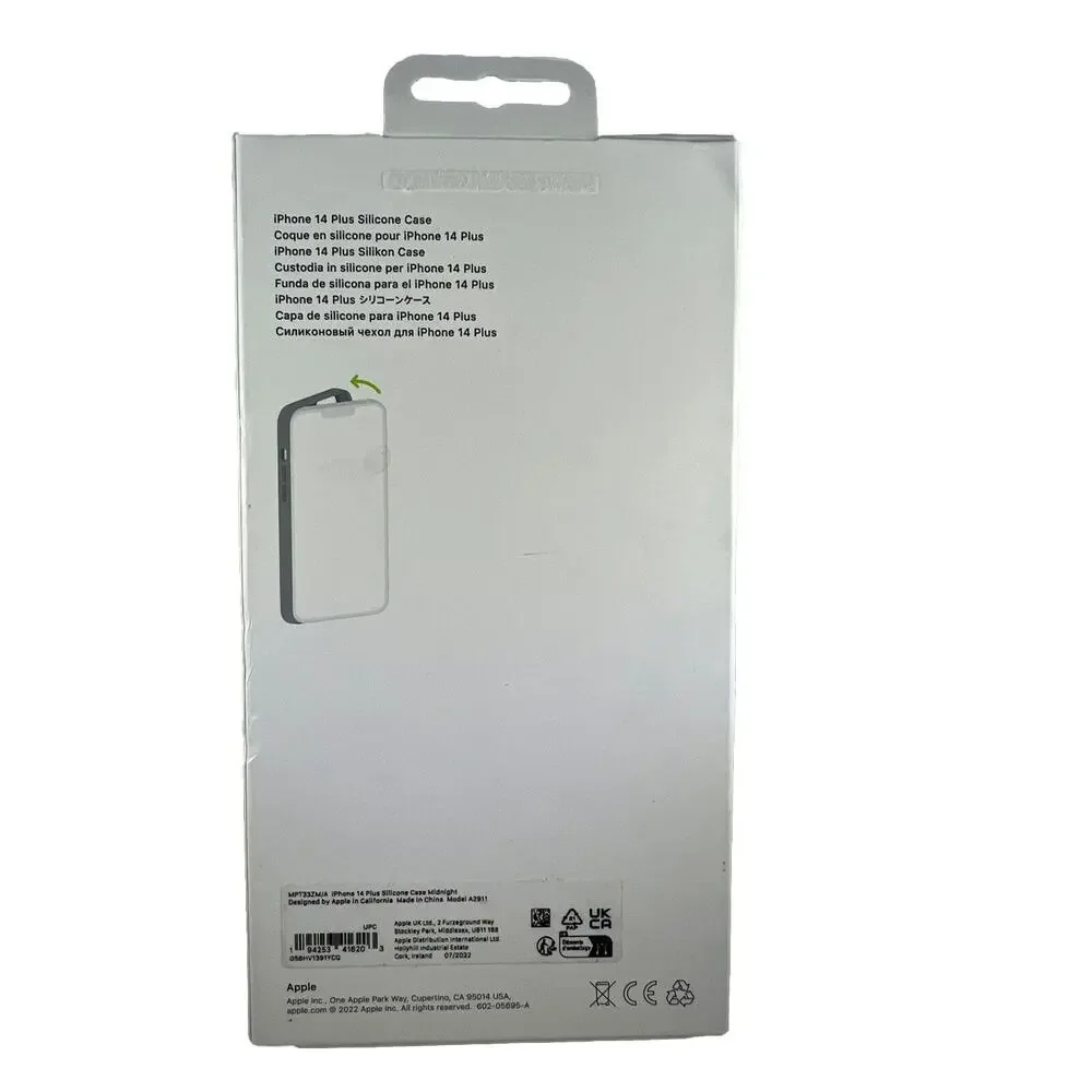 Apple iPhone 14 Plus Silicone Case with MagSafe - Midnight-open box-genuine.